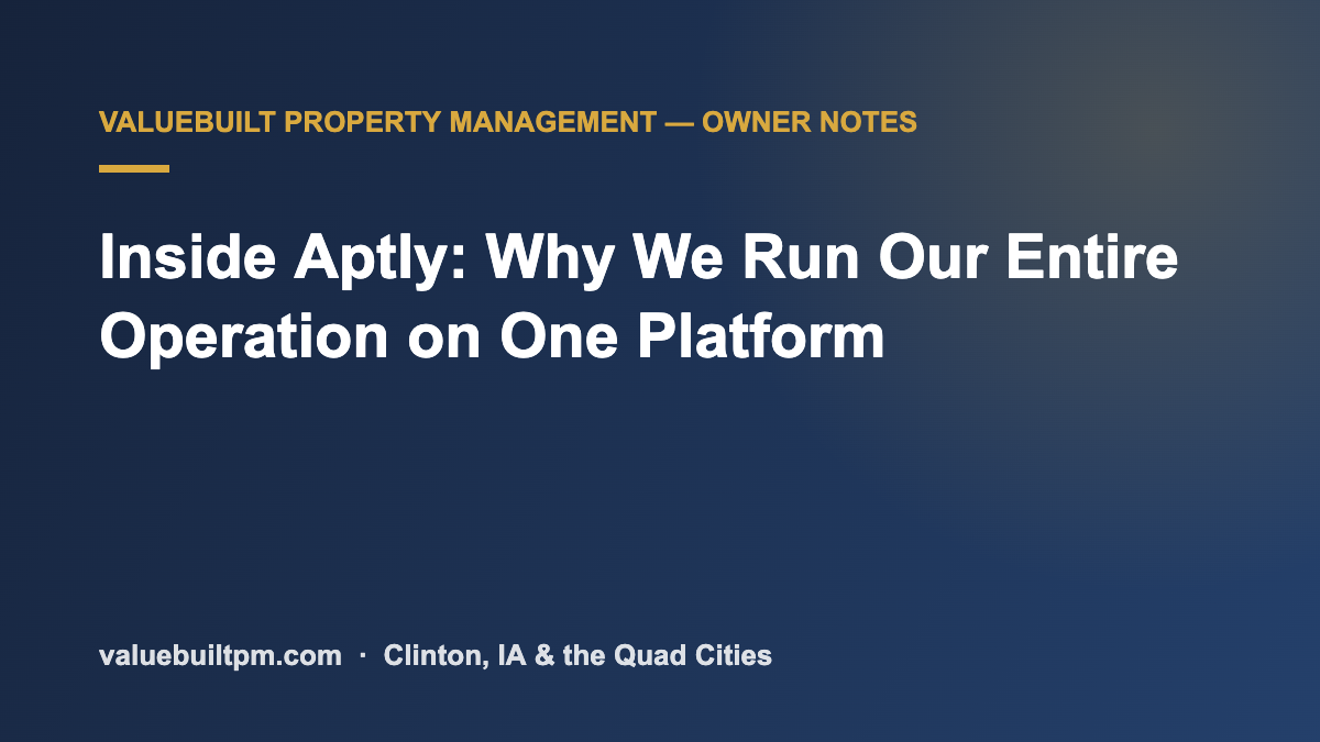 Inside Aptly: Why We Run Our Entire Operation on One Platform